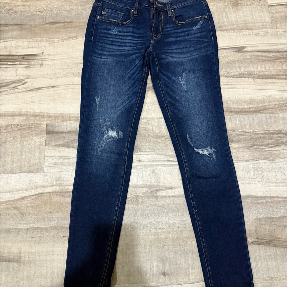 Vigoss Blue Skinny Jeans Distressed Style
